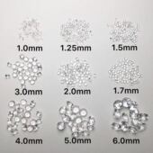 天然白色无色透明托帕石裸石戒面圆形配石1 6mm镶嵌 1.5