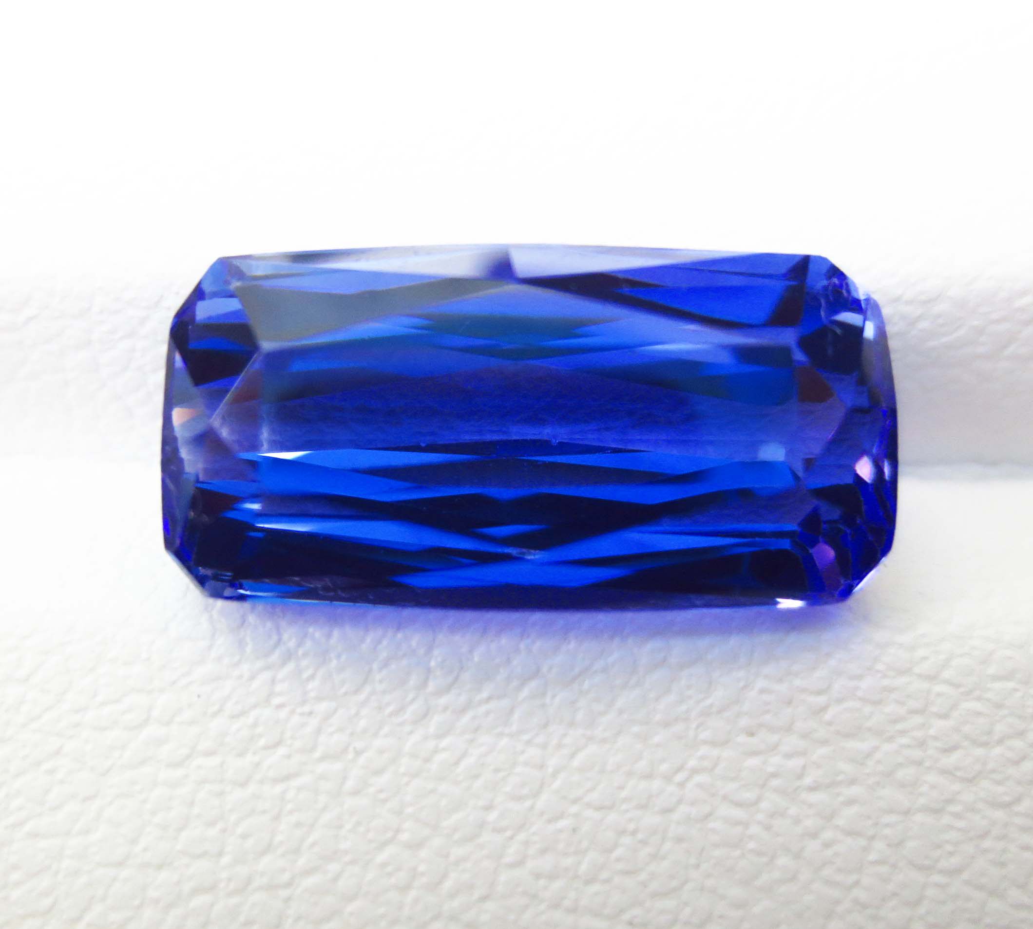 56ct天然坦桑石裸石vvs坦桑蓝宝石戒面长方型彩色宝石配石