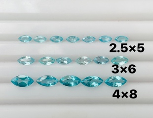 天然磷灰石裸石戒面马眼型切割2.5*5-4*8MM镶嵌配石帕拉伊巴色