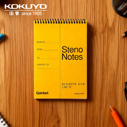 kokuyo国誉螺旋线圈本A6速记本便携随身Gambol渡边S4060口袋本子