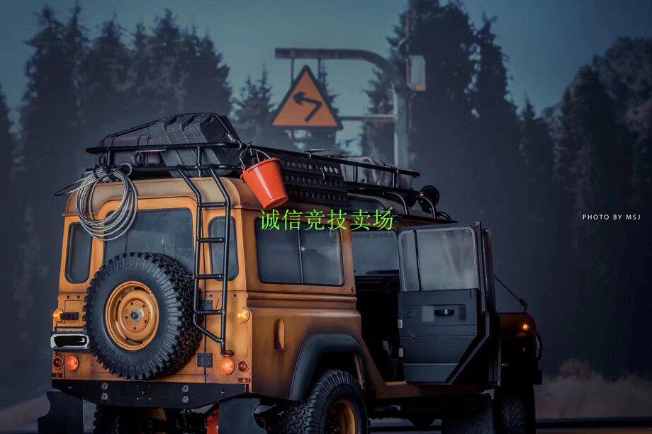 1/10 D110 全开们版仿真路虎骆驼杯车壳 车架重度做旧版现货