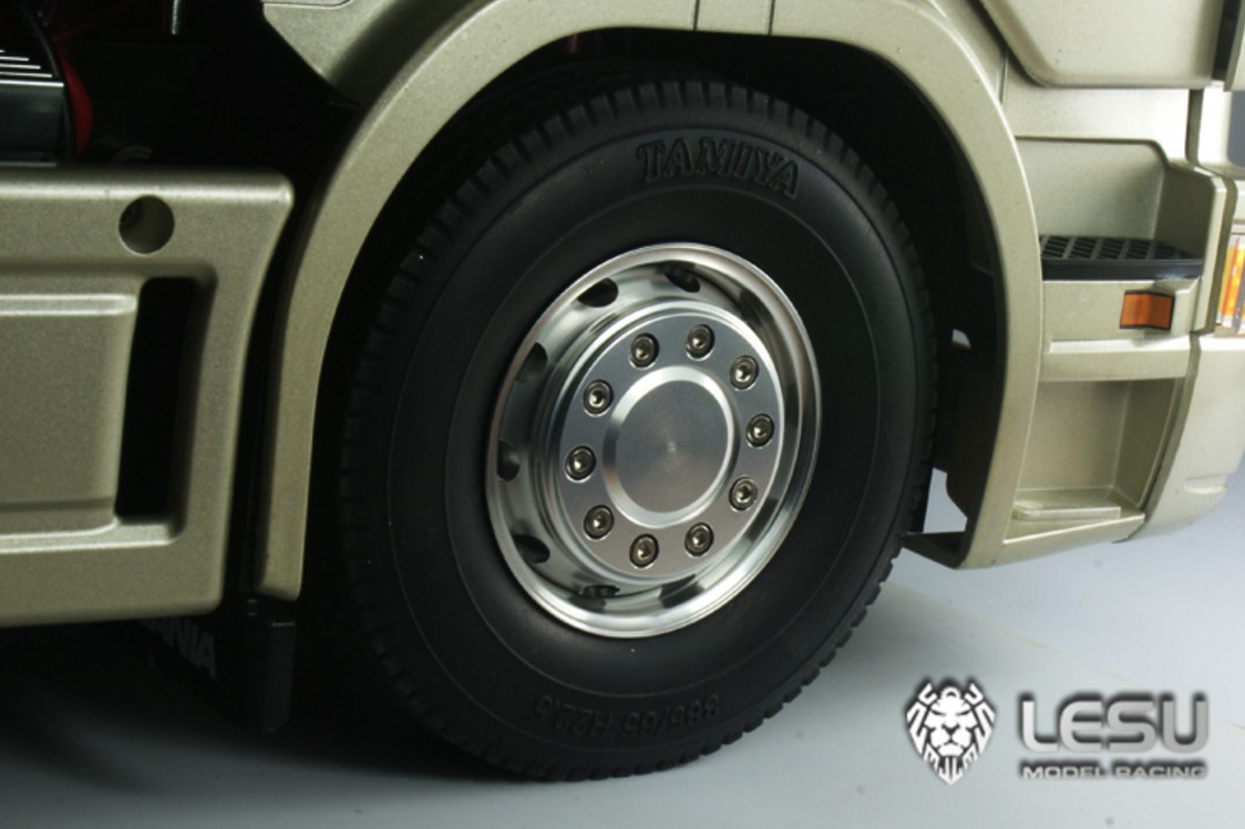 田宫1/14拖头金属轮毂DIY模型