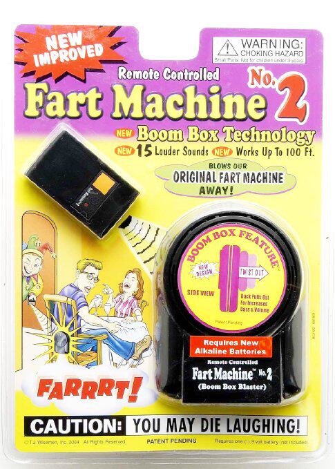 j. wisemen remote control fart machine no 2 funny gag