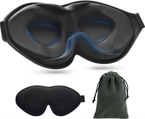 Ezona Sleep Mask, 3D Deep Contoured Eye Mask Sleeping