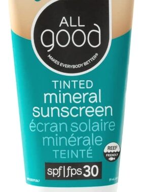 All Good Tinted Sport Sunscreen Lotion - Zinc Oxide SPF 30