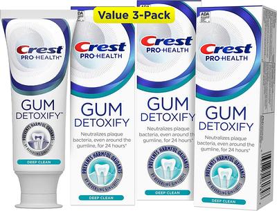 Crest Pro-Health Gum Detoxify Toothpaste, Deep Clean，3支