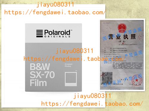 美国Polaroid Originals B&W Film for SX-70 (4677)