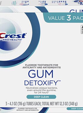 Crest Toothpaste Gum Detoxify Deep Clean, 4.1 Oz (Pack of 3)