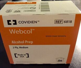 美国在途 covidien WEBCOL Alcohol Prep Pads 200片