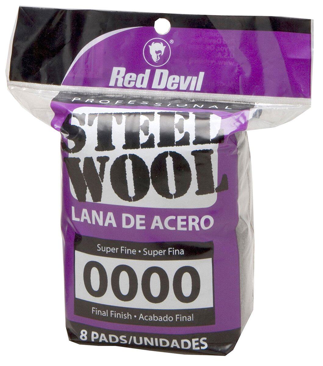 美国Red Devil 0320 Steel Wool, 0000 Super Fine, 8 Pads