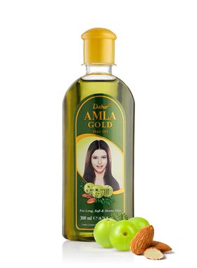 Dabur Hair Oil- Amla Gold, Serum, Almond and Henna - 300 ml