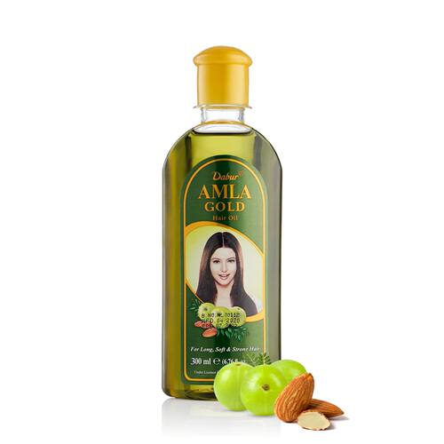 Dabur Hair Oil- Amla Gold, Serum, Almond and Henna - 300 ml