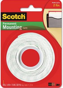 Pack Tape Mounting Scotch inches Permanent