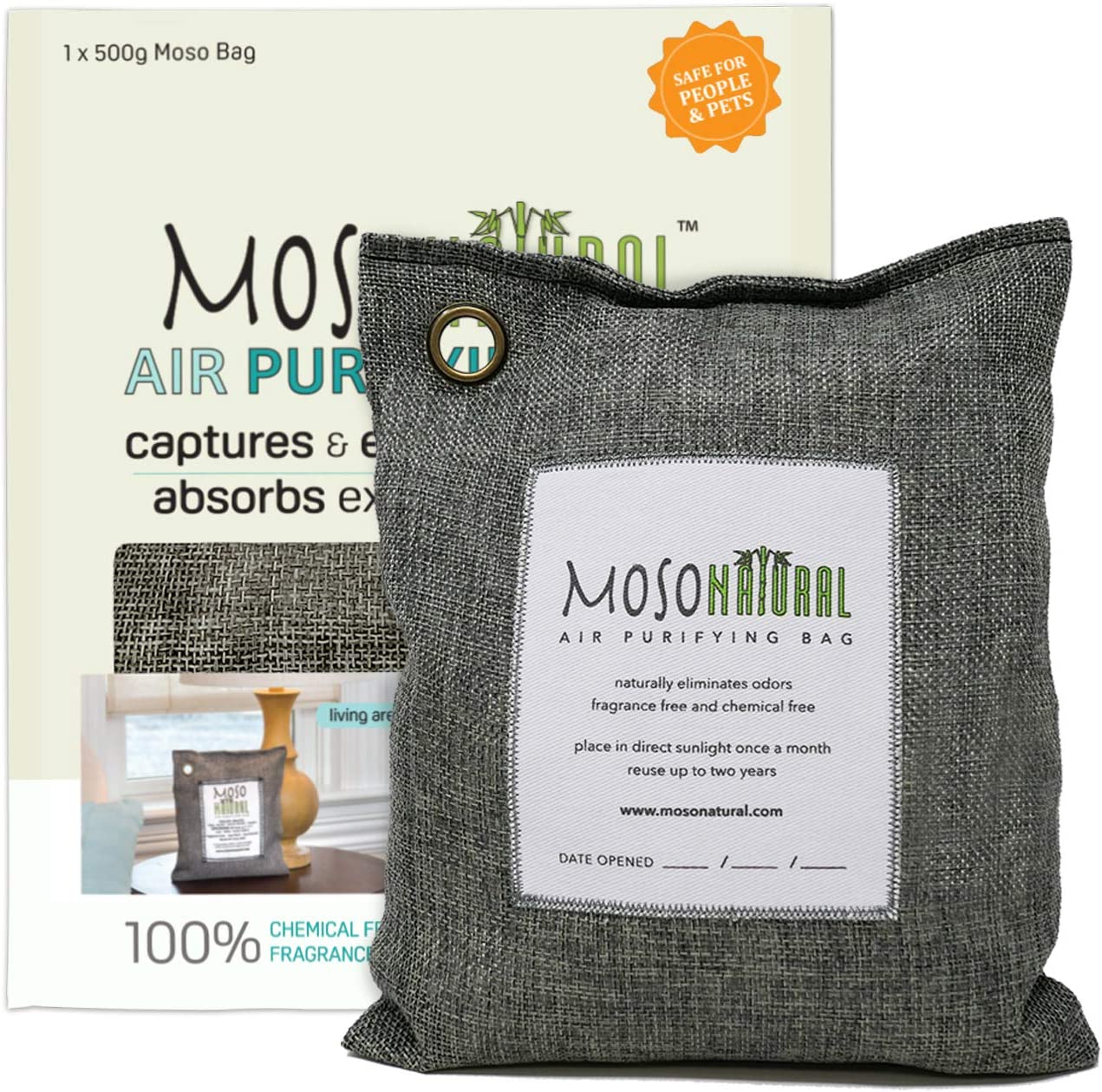 Moso Natural Air Purifying Bag 500g. A Scent Free Odor Elimi