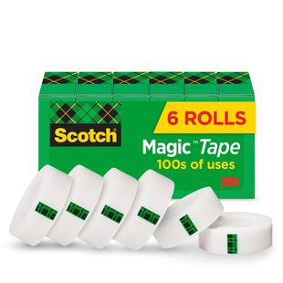 Scotch Magic Tape, Invisible, 6 Rolls, 3/4 x 1000 Inches