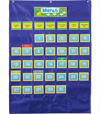 美国Carson Dellosa Deluxe Calendar Pocket Chart 25