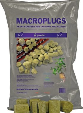 Grodan RW108004 Rockwool, 50-Pack Macro Plant Plugs, Green