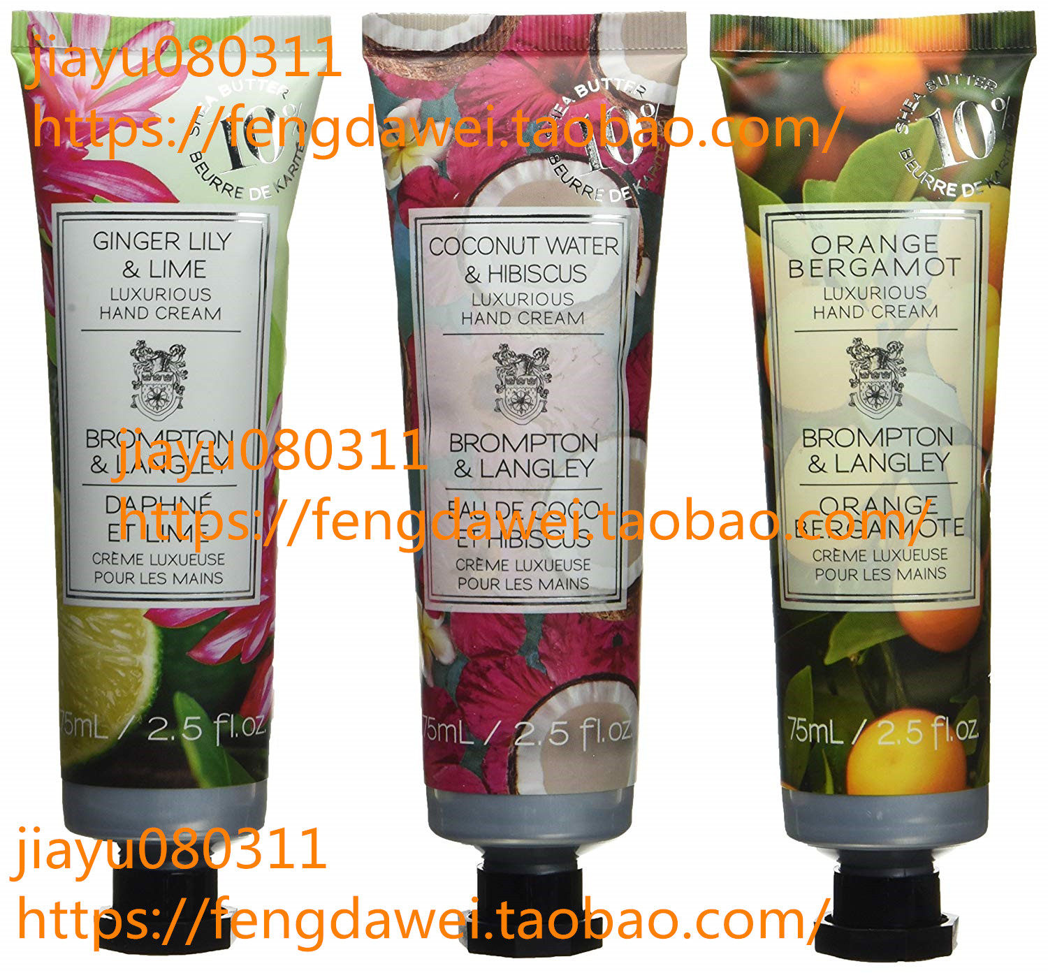 brompton & langley 3-piece hand cream set