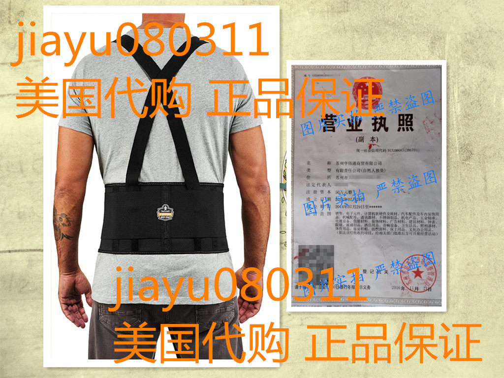 Ergodyne ProFlex 1650 Economy Elastic Back Support Belt 选码