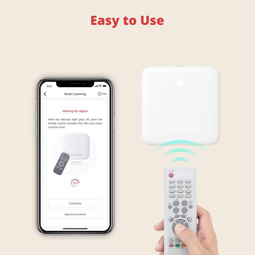SwitchBot Hub Mini Smart Remote - IR Blaster, Link to Wi-Fi