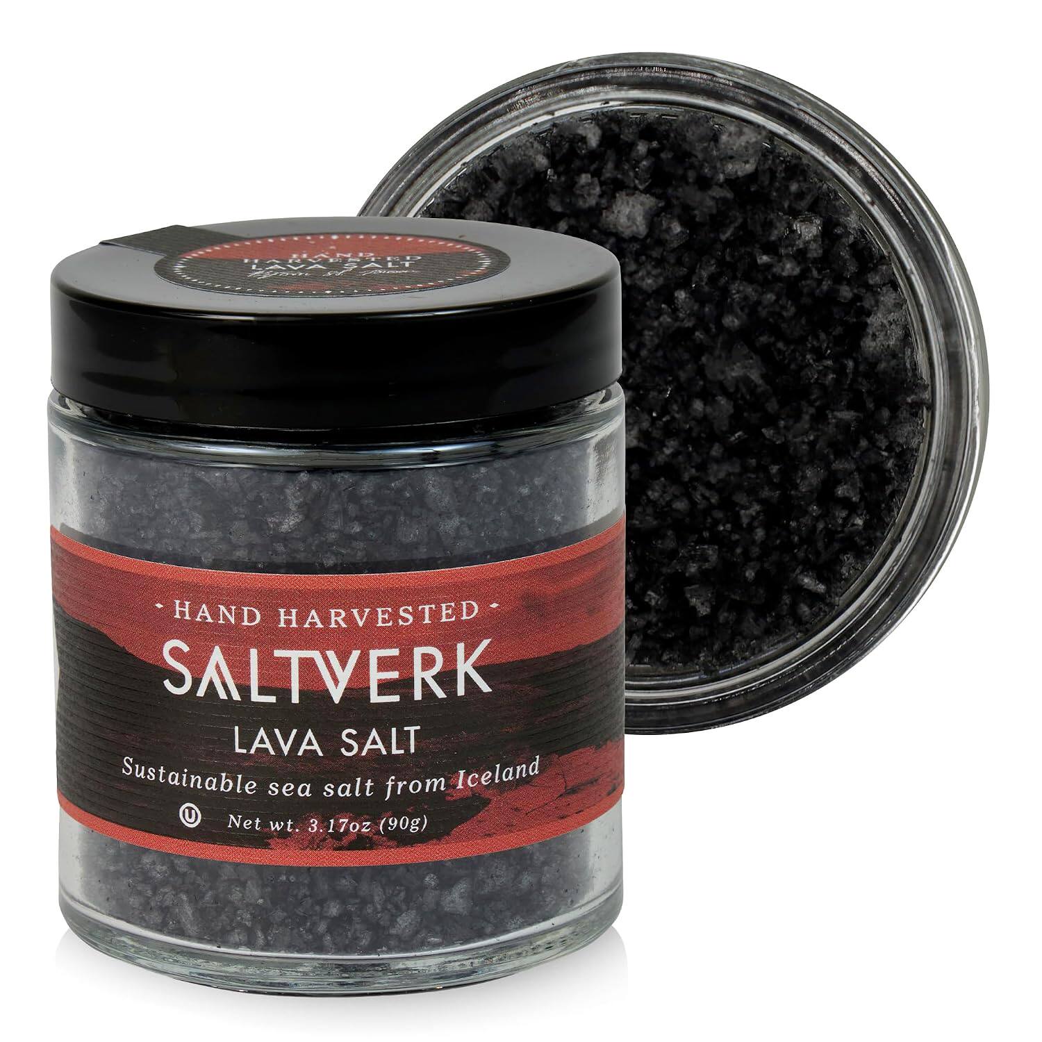 Saltverk Lava Sea Salt - 3.17 Ounces Jar - Hand Harvested