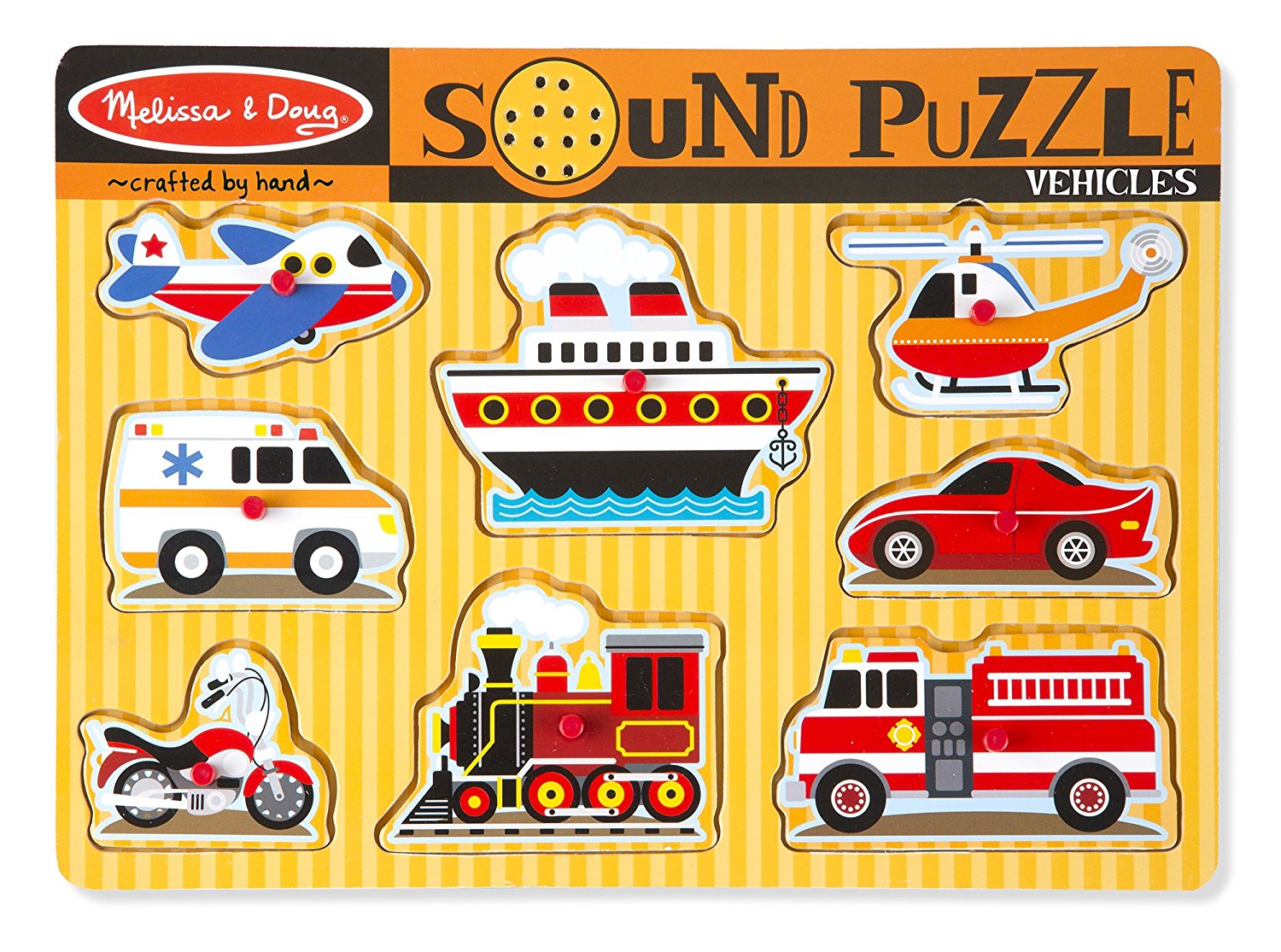 美国正品保证Melissa - Doug Vehicles Sound Puzzle