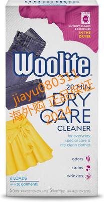 Woolite At Home Dry Cleaner, Fresh Scent, 6 Cloths