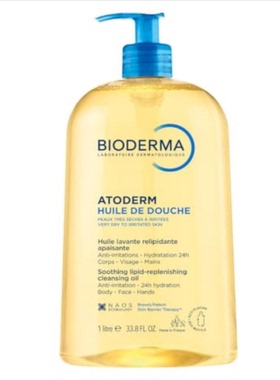Bioderma Atoderm Shower Oil, Cleansing Oil For Face & Body