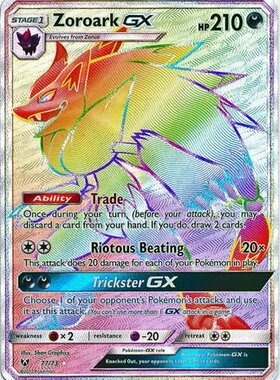 Zoroark-GX - 77/73 - Secret Rare - Sun & Moon: Shining Legen