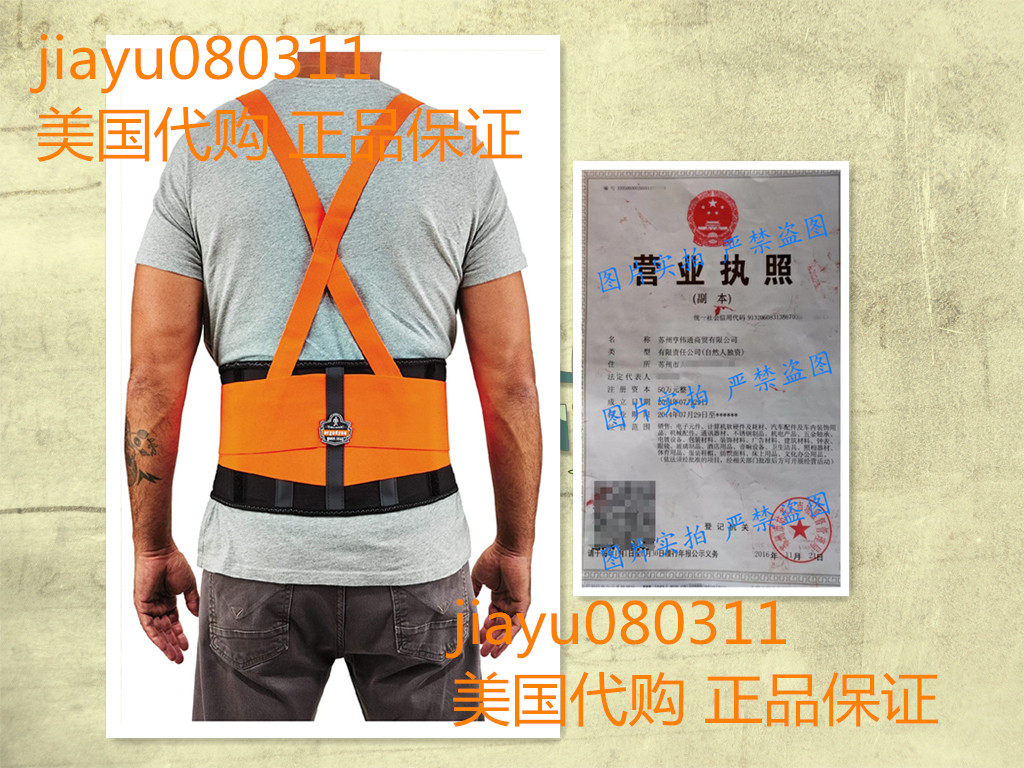 Ergodyne ProFlex 100HV Back Support Brace, High Visibility S