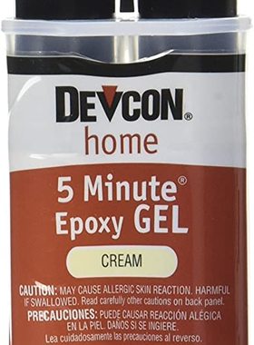 Devcon 21045 5 minute gel epoxy cream colored 25 milliliter