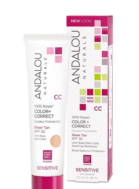 美国Andalou Naturals 1000 Roses CC Color + Correct SPF 30