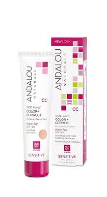 美国Andalou Naturals 1000 Roses CC Color + Correct SPF 30