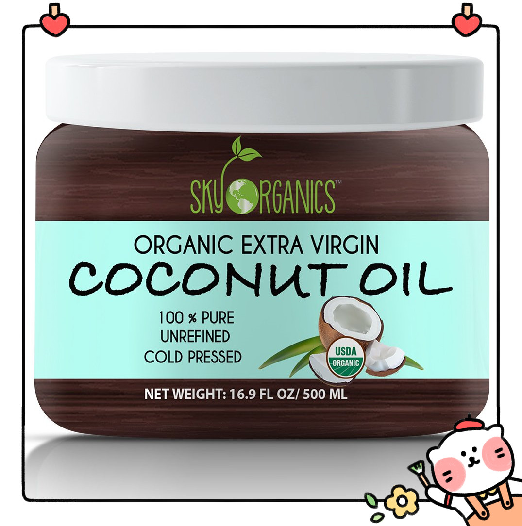 美国Organic Extra Virgin Coconut Oil by Sky Organics 16.9 oz