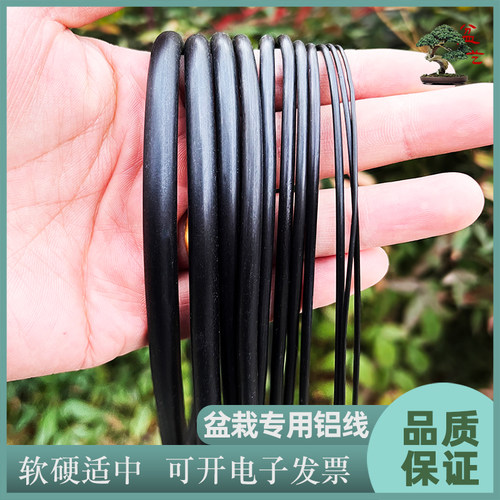 盆景造型专用铝丝铝线蟠扎500克1公斤定型套装园艺花卉植物黑铝条