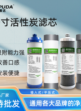 净水器滤芯通用插入式UDF活性炭10寸颗粒炭GAC五级净水机家用套装