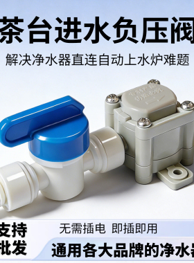 南阳净水器接茶台负压阀自动上水净水器2分快插直连接减压抽水