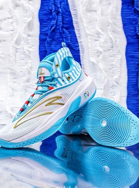 安踏 KT8 水手汤 舒适百搭 减震防滑耐磨高帮实战篮球鞋112321101