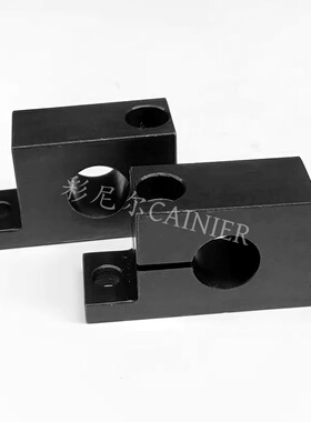 GDC光轴导向轴支座钢制加厚单侧开口支撑T型立式支架固定座SHWTBN