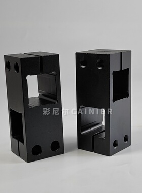 方通十字连接件方孔十字固定夹RDD02-D20RDD12RDD52铝合金氧化黑