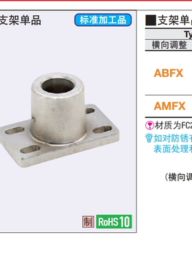 可调整固定支座横向调整ABFX AMFX纵向调整ABFY AMFY可调整支撑座