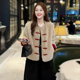 新中式 百搭小个子上衣 时尚 水貂毛拼接国风皮毛外套女2026春季 新款
