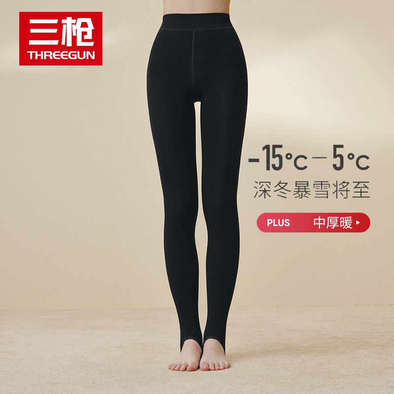 三枪打底裤女秋冬加绒中厚中腰保暖均码踩脚女士打底长裤保暖裤属于什么档次？
