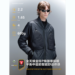 LUSION机能立领弧形拉链金标P棉80保暖轻量内胆夹克 REINDEE