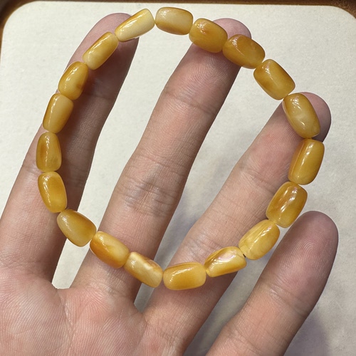 精品天然蜜蜡随形手链 满蜜满蜡