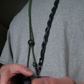 「山人制」原创手工buttero植鞣牛皮美国伞绳手机挂脖斜挎挂绳