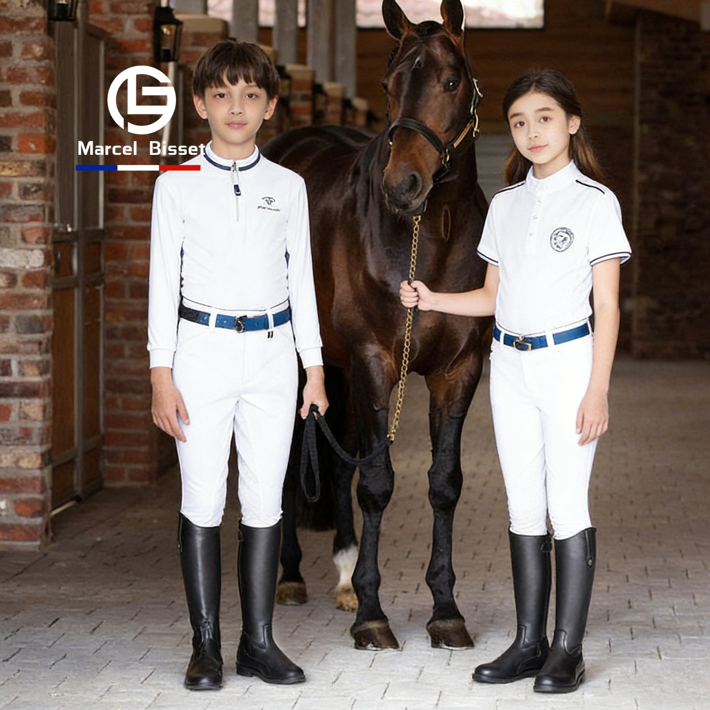 Hillman 儿童马术马靴马术儿童长靴骑马靴男女童专业马靴 118