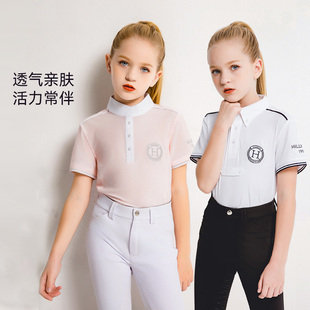 156 Hillman 152 骑马服速干马术上衣 polo衫 儿童马术T恤 儿童短袖