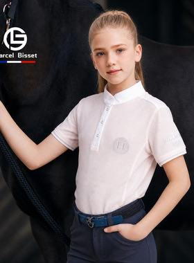 Hillman 儿童马术T恤 儿童短袖polo衫骑马服速干马术上衣 156/152