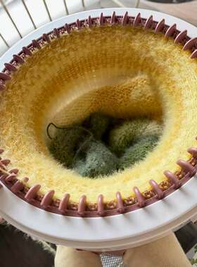 手摇编织机织围巾毛衣diy神器手工创意家用织布机48针22针初学者